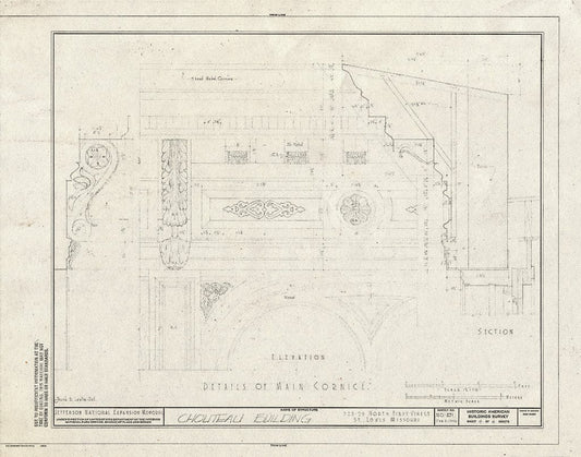 Blueprint HABS MO,96-SALU,88- (Sheet 4 of 4) - Chouteau Building, 523-529 North First Street, Saint Louis, Independent City, MO