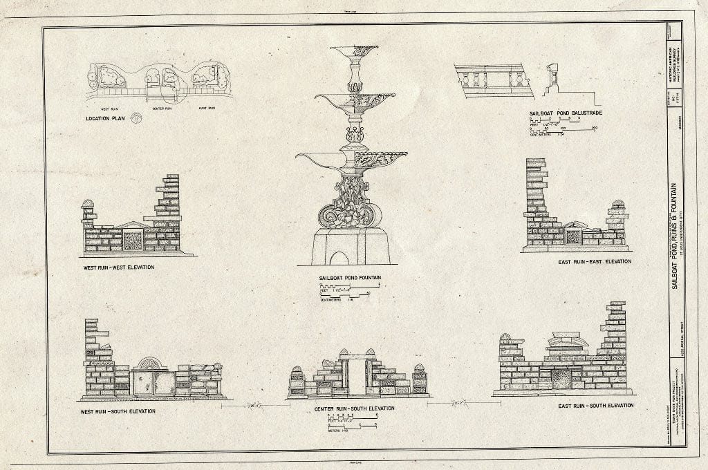 Blueprint HABS MO,96-SALU,46H- (Sheet 2 of 2) - Tower Grove Park, Sailboat Pond, 4255 Arsenal Street, Saint Louis, Independent City, MO