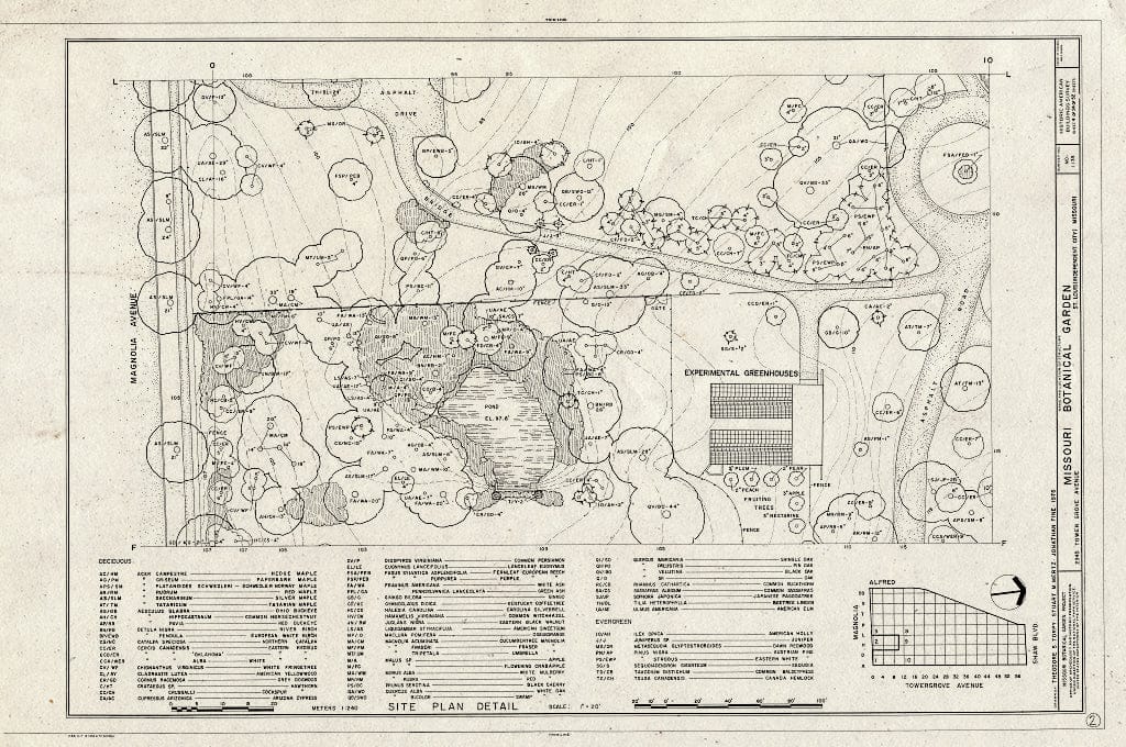 Blueprint HABS MO,96-SALU,105- (Sheet 4 of 24) - Missouri Botanical Garden, 2345 Tower Grove Avenue, Saint Louis, Independent City, MO