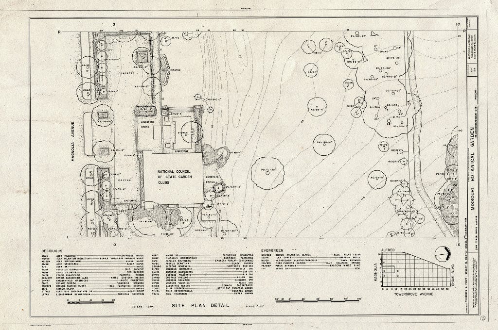 Blueprint HABS MO,96-SALU,105- (Sheet 5 of 24) - Missouri Botanical Garden, 2345 Tower Grove Avenue, Saint Louis, Independent City, MO