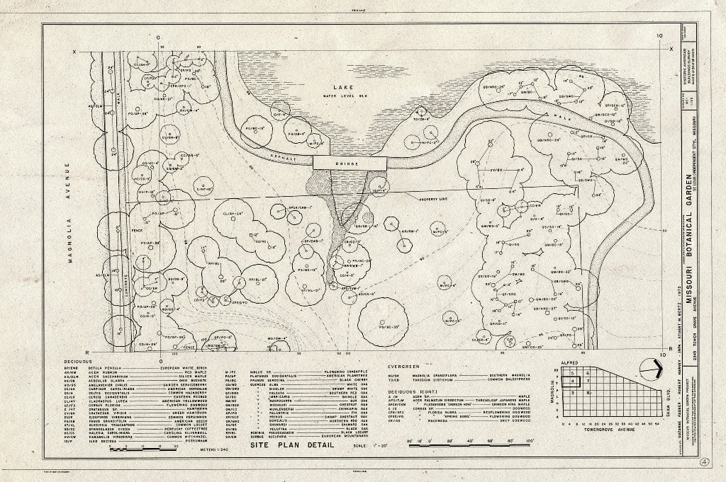 Blueprint HABS MO,96-SALU,105- (Sheet 6 of 24) - Missouri Botanical Garden, 2345 Tower Grove Avenue, Saint Louis, Independent City, MO
