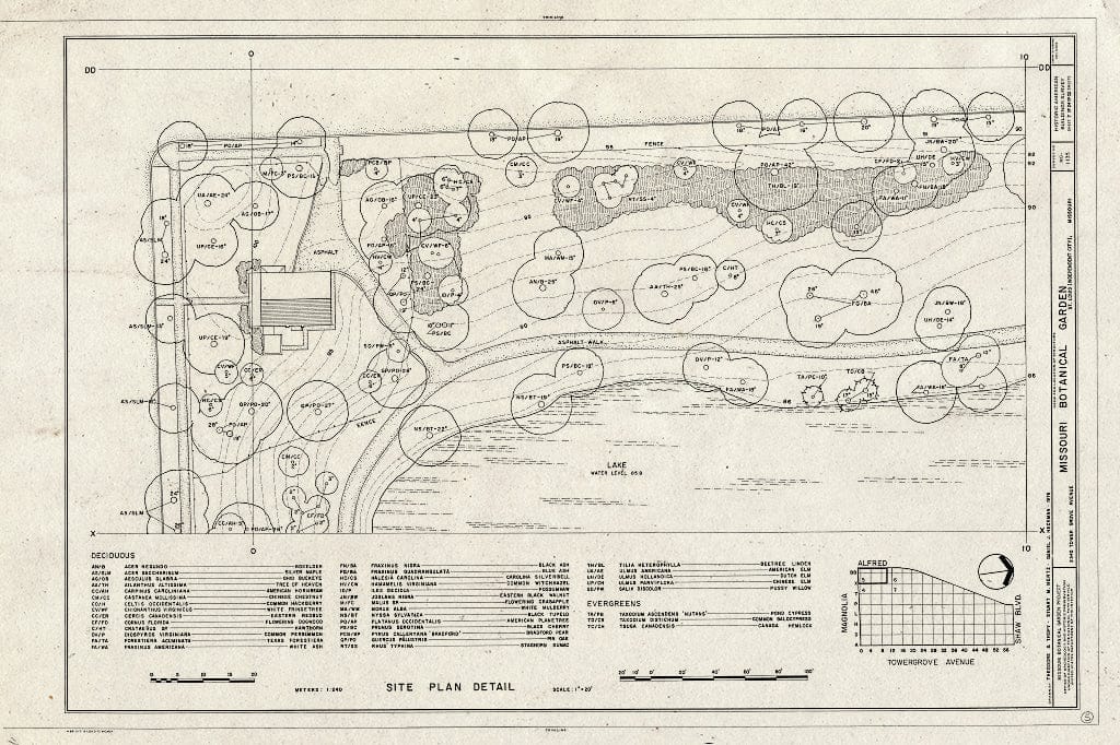 Blueprint HABS MO,96-SALU,105- (Sheet 7 of 24) - Missouri Botanical Garden, 2345 Tower Grove Avenue, Saint Louis, Independent City, MO