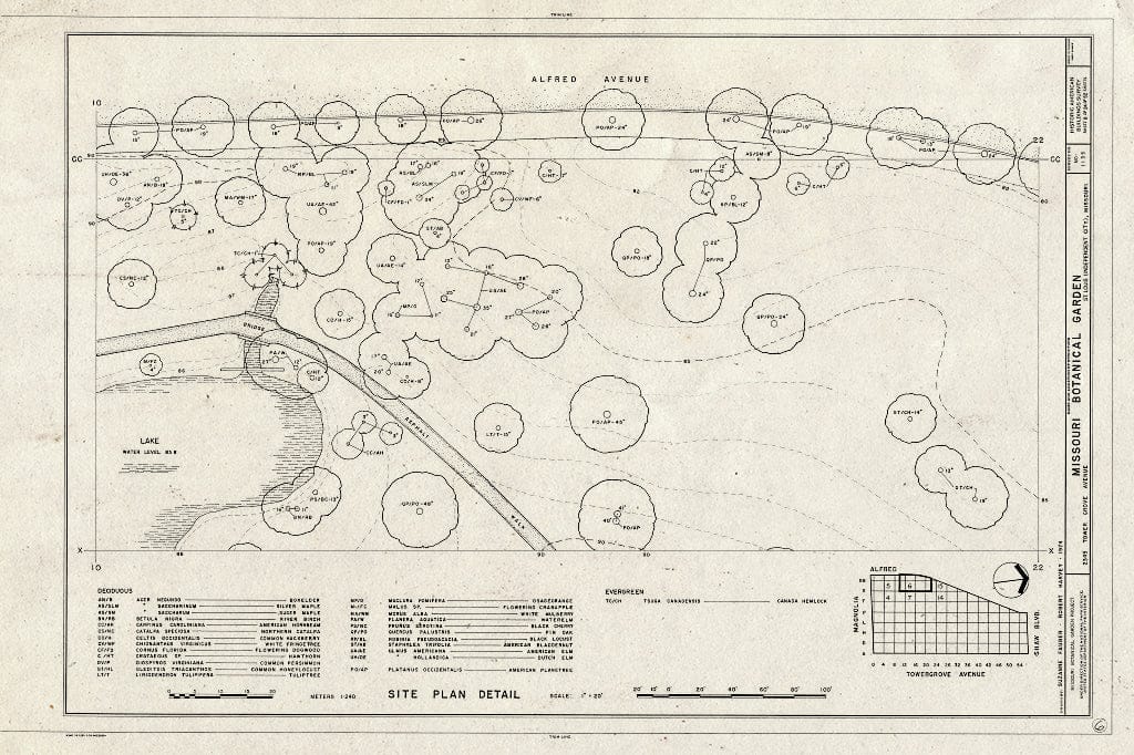 Blueprint HABS MO,96-SALU,105- (Sheet 8 of 24) - Missouri Botanical Garden, 2345 Tower Grove Avenue, Saint Louis, Independent City, MO