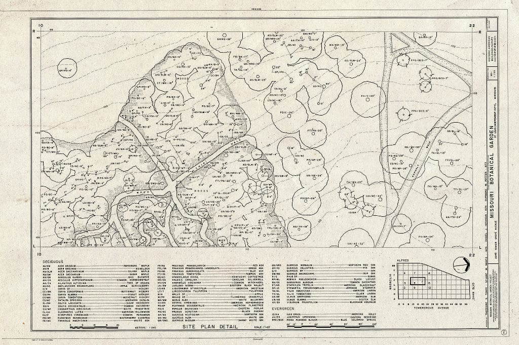Blueprint HABS MO,96-SALU,105- (Sheet 10 of 24) - Missouri Botanical Garden, 2345 Tower Grove Avenue, Saint Louis, Independent City, MO