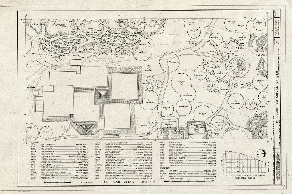 Blueprint HABS MO,96-SALU,105- (Sheet 11 of 24) - Missouri Botanical Garden, 2345 Tower Grove Avenue, Saint Louis, Independent City, MO