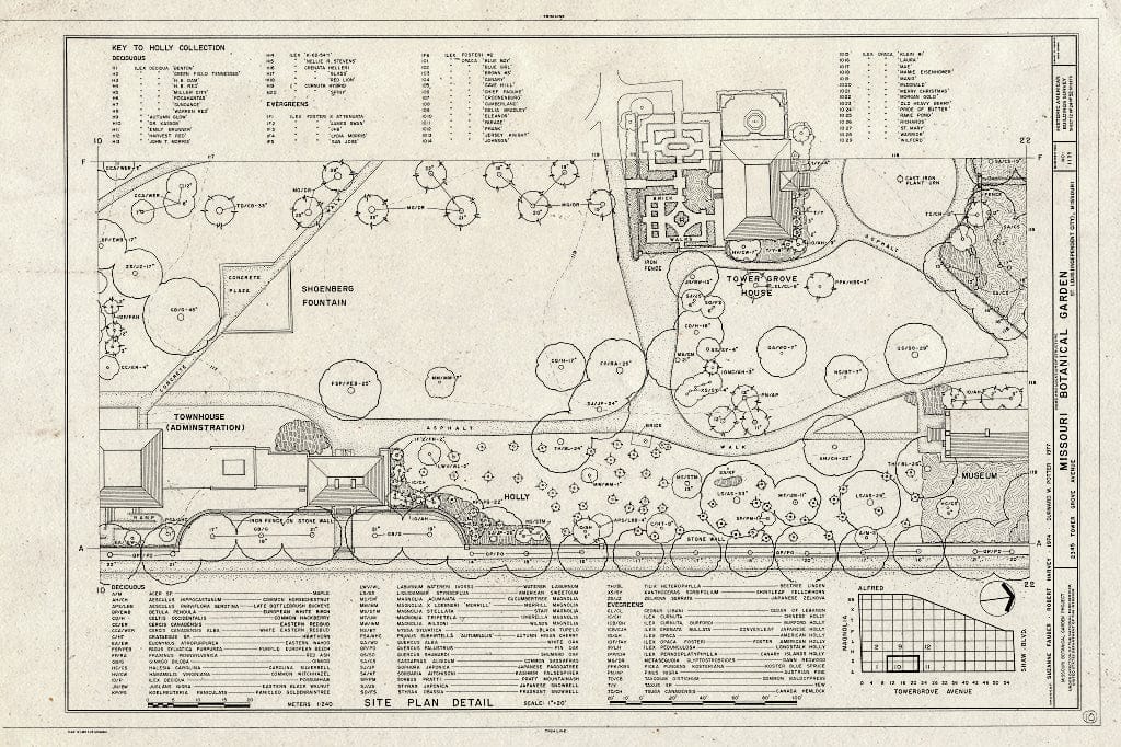 Blueprint HABS MO,96-SALU,105- (Sheet 12 of 24) - Missouri Botanical Garden, 2345 Tower Grove Avenue, Saint Louis, Independent City, MO