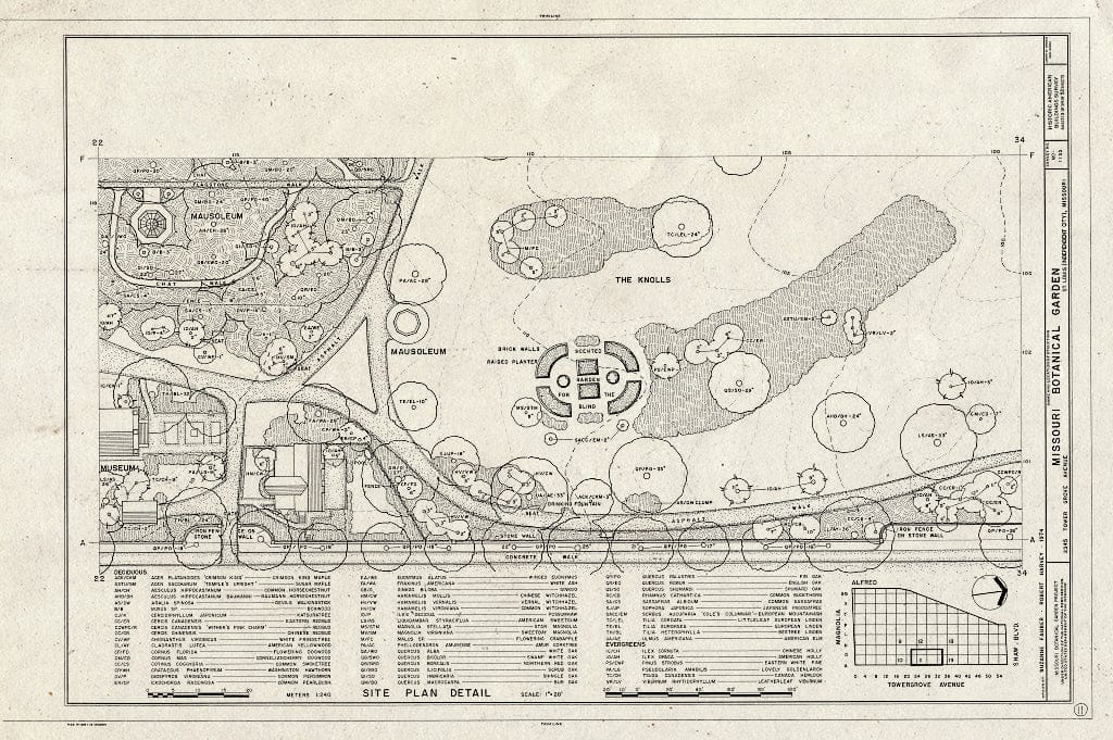Blueprint HABS MO,96-SALU,105- (Sheet 13 of 24) - Missouri Botanical Garden, 2345 Tower Grove Avenue, Saint Louis, Independent City, MO