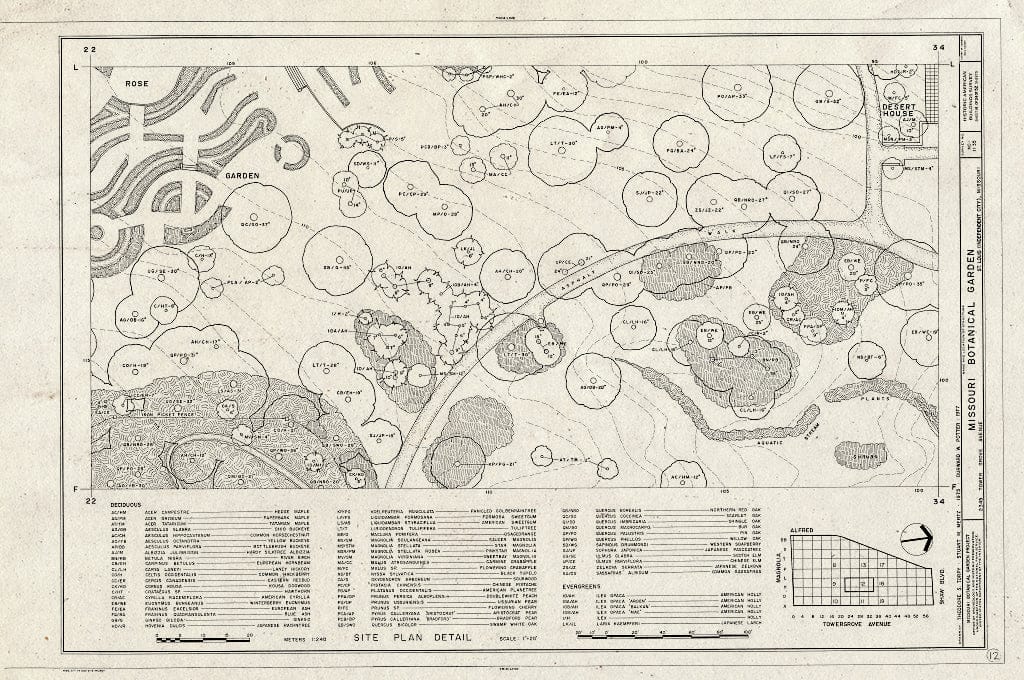 Blueprint HABS MO,96-SALU,105- (Sheet 14 of 24) - Missouri Botanical Garden, 2345 Tower Grove Avenue, Saint Louis, Independent City, MO