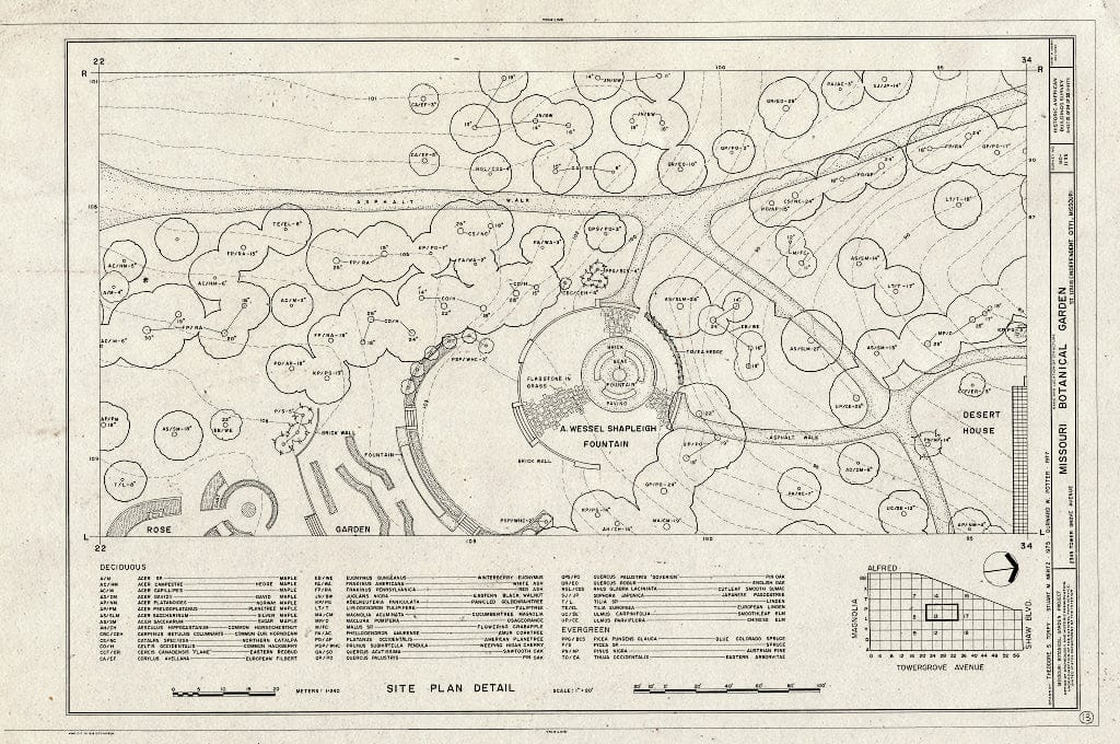 Blueprint HABS MO,96-SALU,105- (Sheet 15 of 24) - Missouri Botanical Garden, 2345 Tower Grove Avenue, Saint Louis, Independent City, MO