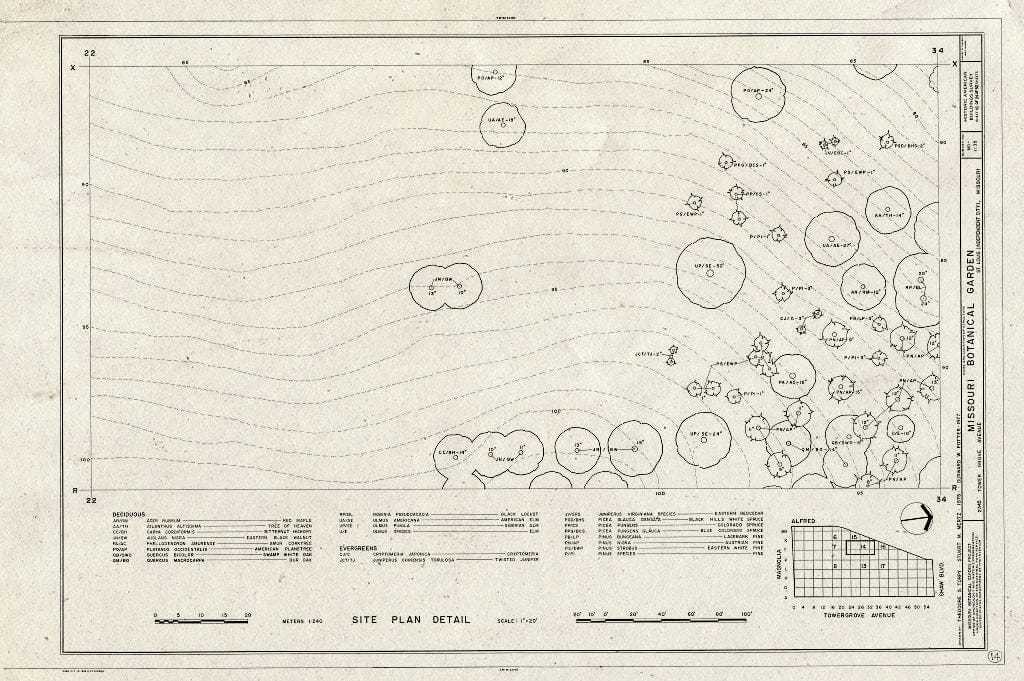 Blueprint HABS MO,96-SALU,105- (Sheet 16 of 24) - Missouri Botanical Garden, 2345 Tower Grove Avenue, Saint Louis, Independent City, MO