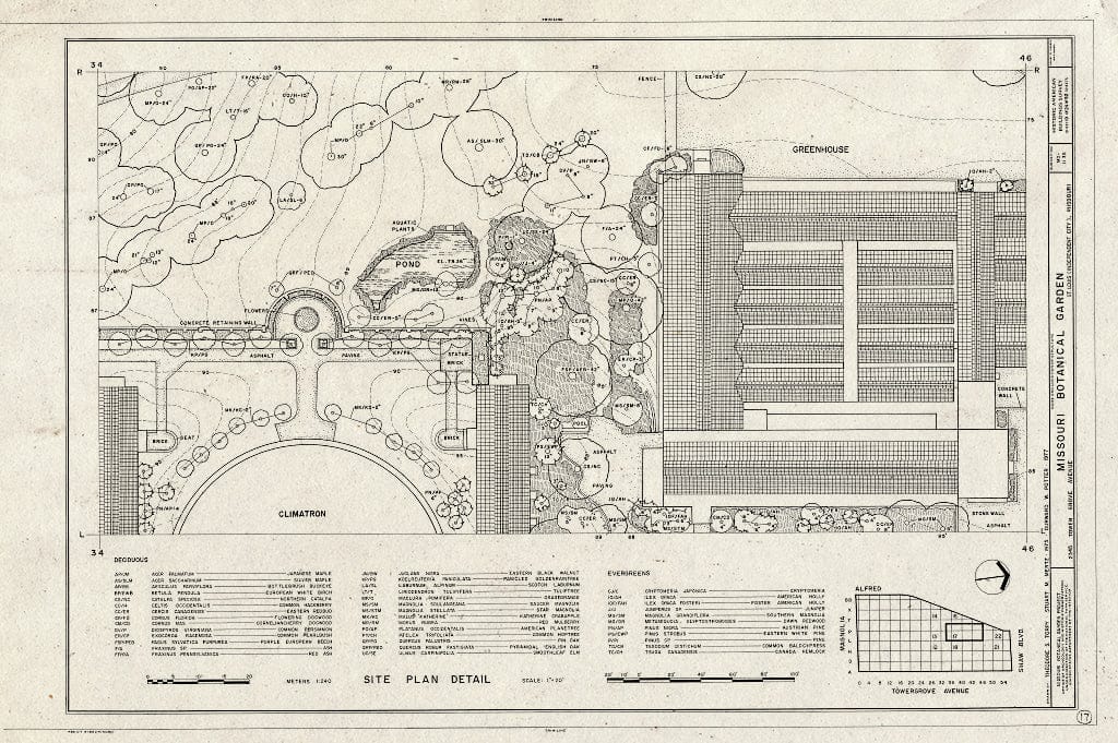 Blueprint HABS MO,96-SALU,105- (Sheet 19 of 24) - Missouri Botanical Garden, 2345 Tower Grove Avenue, Saint Louis, Independent City, MO