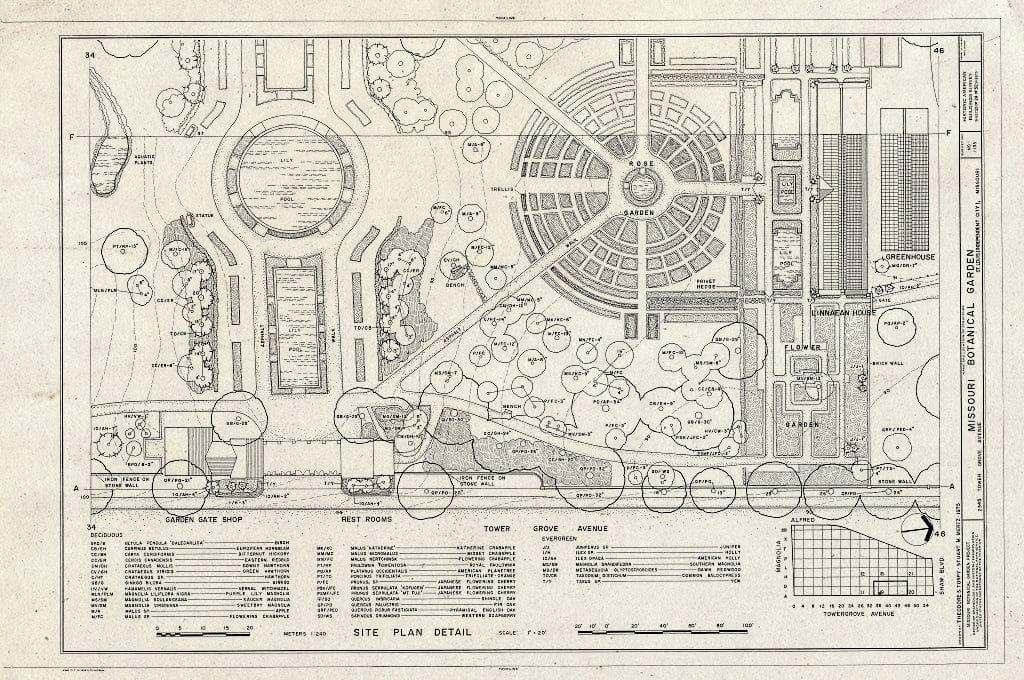 Blueprint HABS MO,96-SALU,105- (Sheet 21 of 24) - Missouri Botanical Garden, 2345 Tower Grove Avenue, Saint Louis, Independent City, MO
