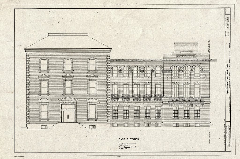 Blueprint HABS MO,96-SALU,105B- (Sheet 6 of 8) - Missouri Botanical Garden, Administration Building, 2345 Tower Grove Avenue, Saint Louis, Independent City, MO