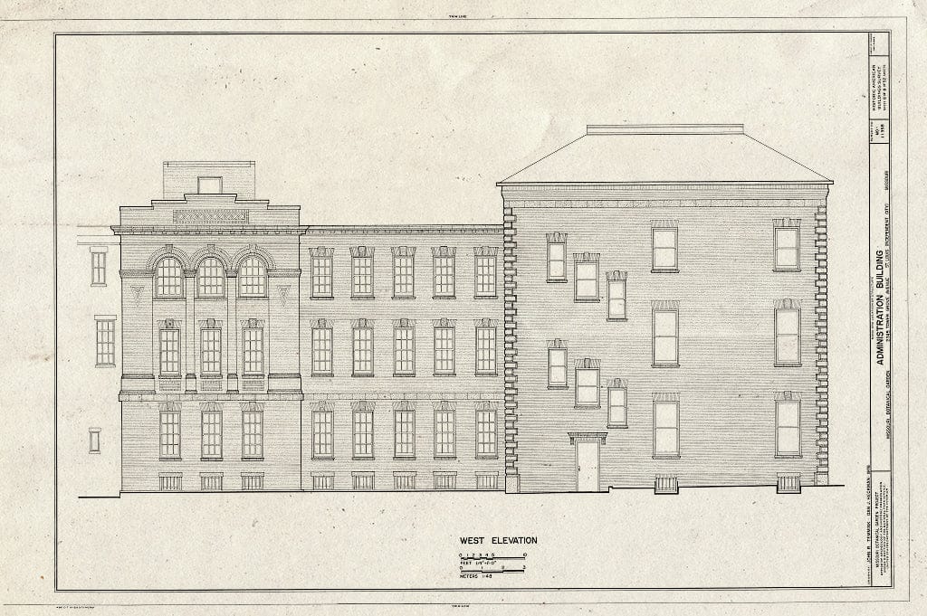 Blueprint HABS MO,96-SALU,105B- (Sheet 8 of 8) - Missouri Botanical Garden, Administration Building, 2345 Tower Grove Avenue, Saint Louis, Independent City, MO