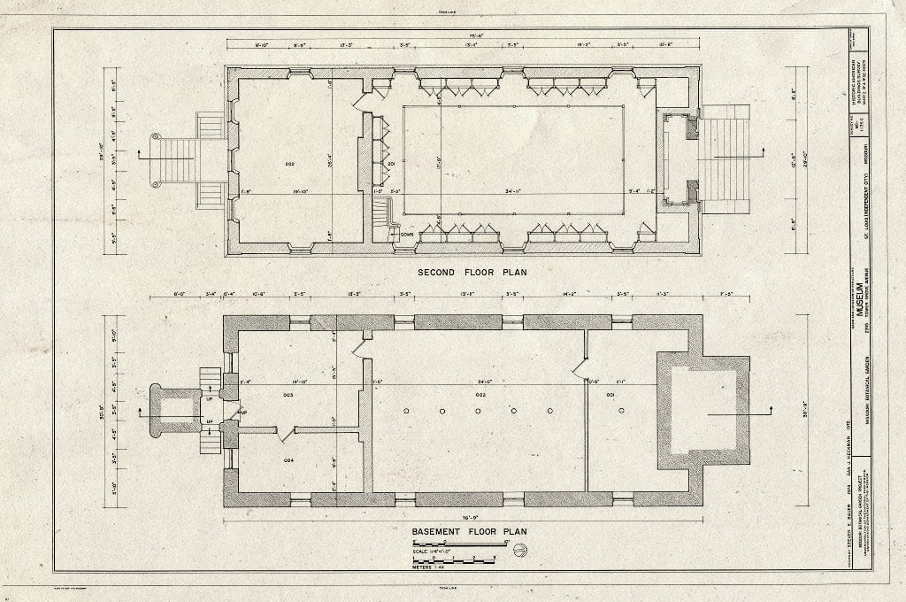 Blueprint HABS MO,96-SALU,105C- (Sheet 2 of 4) - Missouri Botanical Garden, Museum, 2345 Tower Grove Avenue, Saint Louis, Independent City, MO