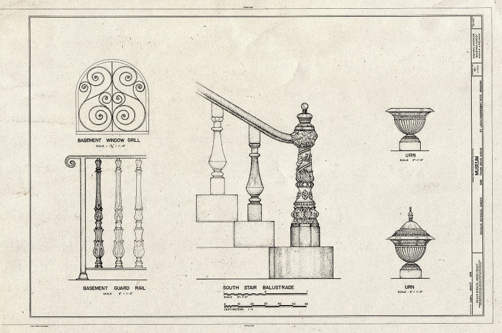 Blueprint HABS MO,96-SALU,105C- (Sheet 4 of 4) - Missouri Botanical Garden, Museum, 2345 Tower Grove Avenue, Saint Louis, Independent City, MO