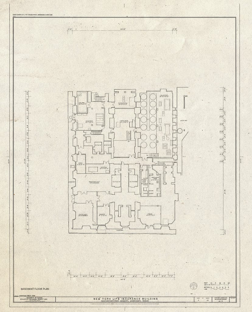 Blueprint HABS MO,48-KANCI,12- (Sheet 2 of 20) - New York Life Insurance Building, 20 West Ninth Street, Kansas City, Jackson County, MO