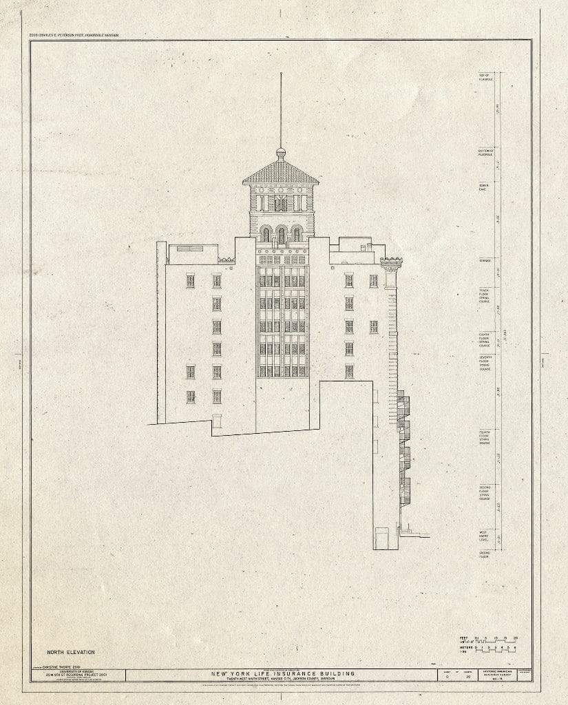 Blueprint HABS MO,48-KANCI,12- (Sheet 12 of 20) - New York Life Insurance Building, 20 West Ninth Street, Kansas City, Jackson County, MO