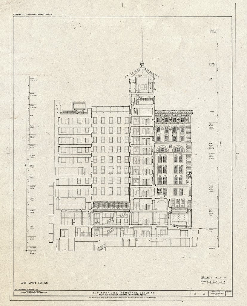 Blueprint HABS MO,48-KANCI,12- (Sheet 14 of 20) - New York Life Insurance Building, 20 West Ninth Street, Kansas City, Jackson County, MO