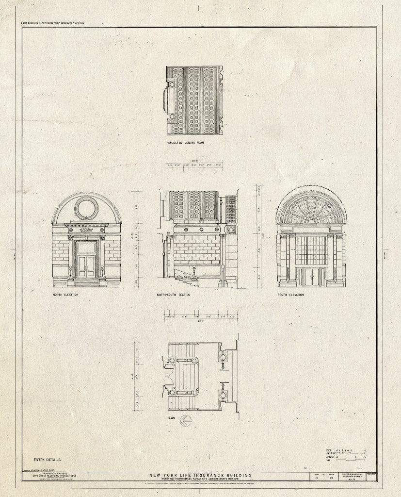 Blueprint HABS MO,48-KANCI,12- (Sheet 16 of 20) - New York Life Insurance Building, 20 West Ninth Street, Kansas City, Jackson County, MO