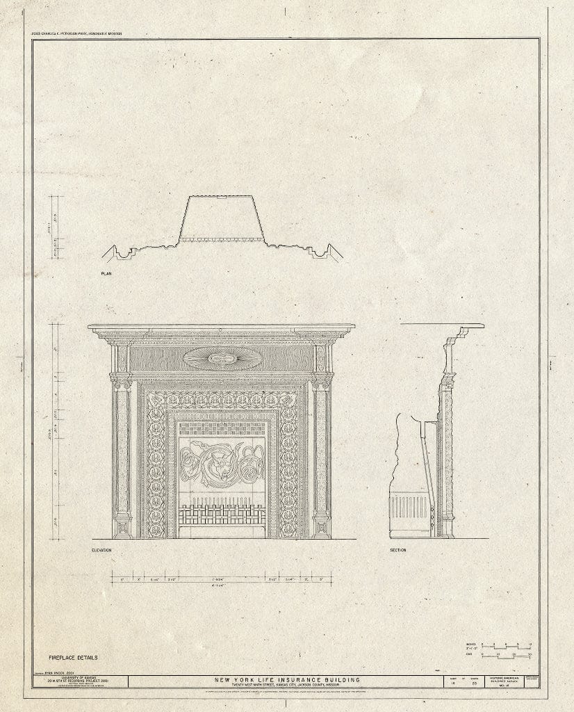 Blueprint HABS MO,48-KANCI,12- (Sheet 18 of 20) - New York Life Insurance Building, 20 West Ninth Street, Kansas City, Jackson County, MO