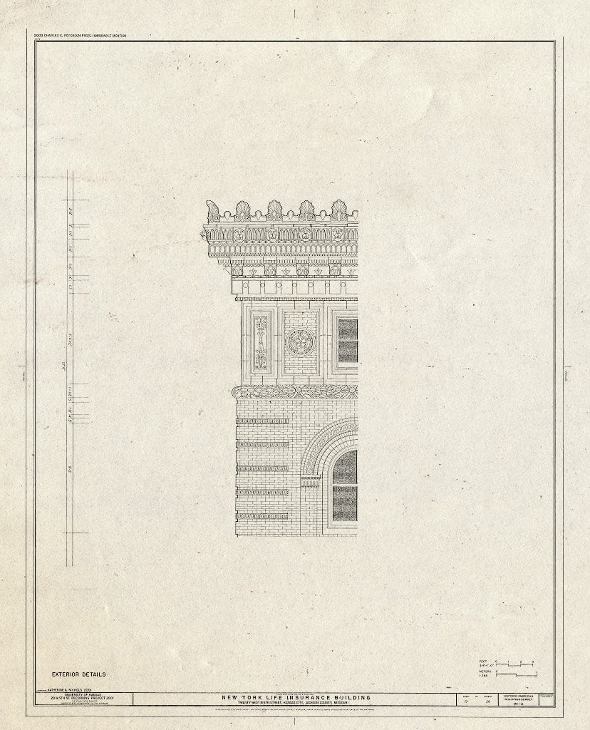 Blueprint HABS MO,48-KANCI,12- (Sheet 19 of 20) - New York Life Insurance Building, 20 West Ninth Street, Kansas City, Jackson County, MO