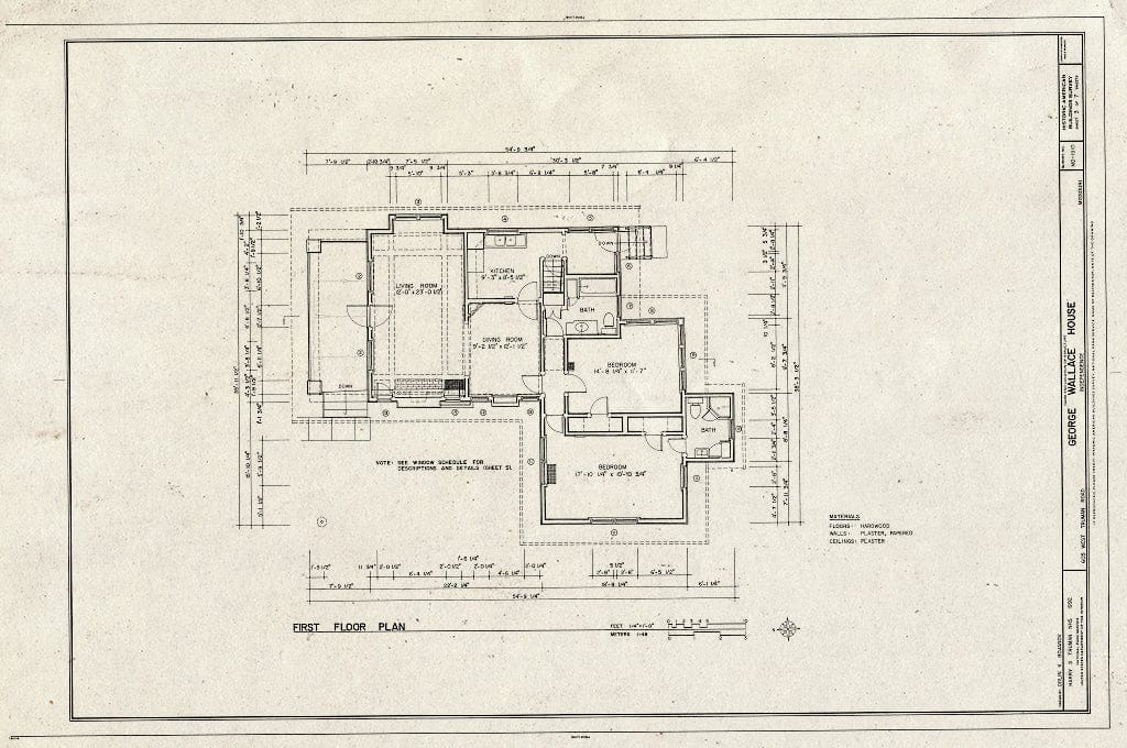 Blueprint HABS MO,48-INDEP,7- (Sheet 3 of 7) - George Wallace House, 605 West Truman Road, Independence, Jackson County, MO