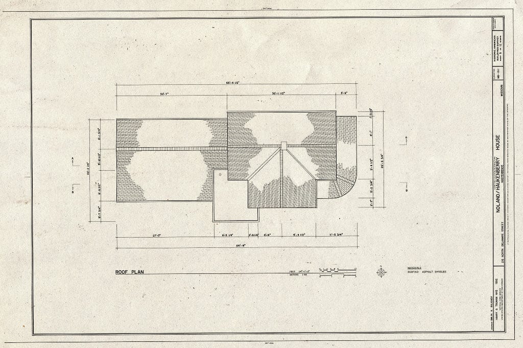 Blueprint HABS MO,48-INDEP,8- (Sheet 5 of 12) - Noland-Haukenberry House, 216 North Delaware Street, Independence, Jackson County, MO