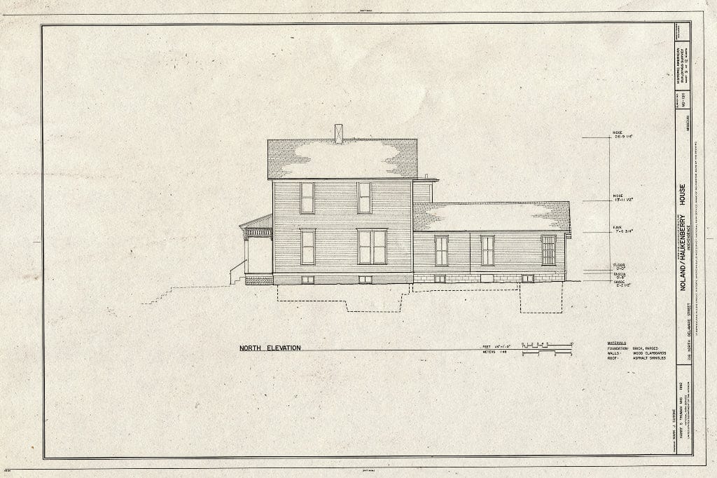 Blueprint HABS MO,48-INDEP,8- (Sheet 9 of 12) - Noland-Haukenberry House, 216 North Delaware Street, Independence, Jackson County, MO