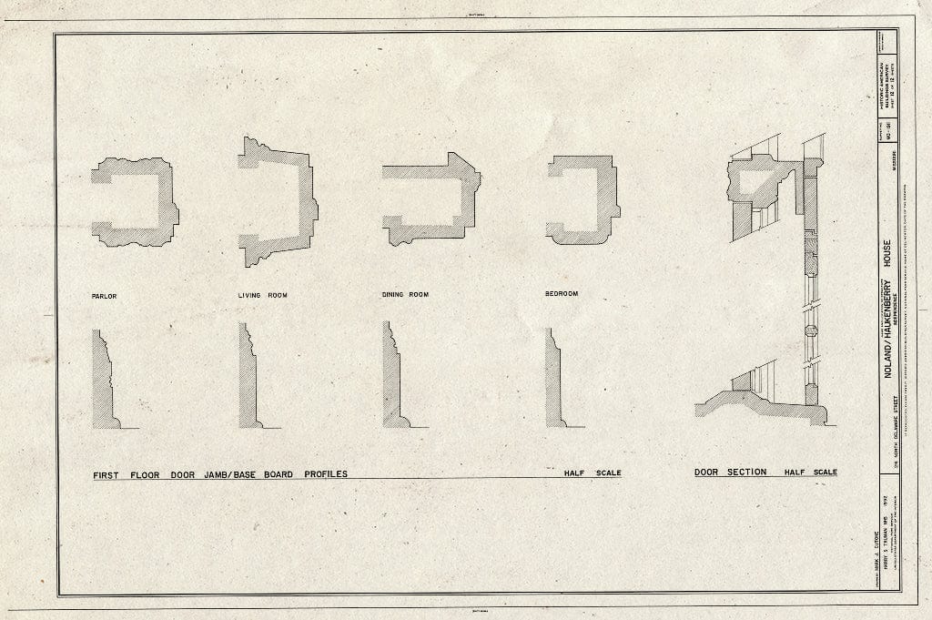 Blueprint HABS MO,48-INDEP,8- (Sheet 12 of 12) - Noland-Haukenberry House, 216 North Delaware Street, Independence, Jackson County, MO