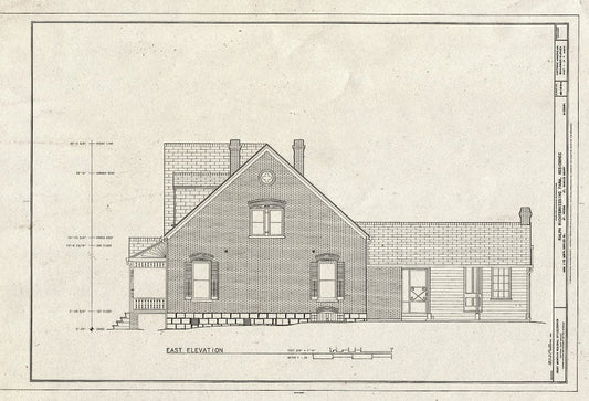 Blueprint HABS MO-1919-A (Sheet 4 of 6) - Ralph Richterkessing Farm, Residence, 4600 I-70 North Service Road, Saint Peters, St. Charles County, MO