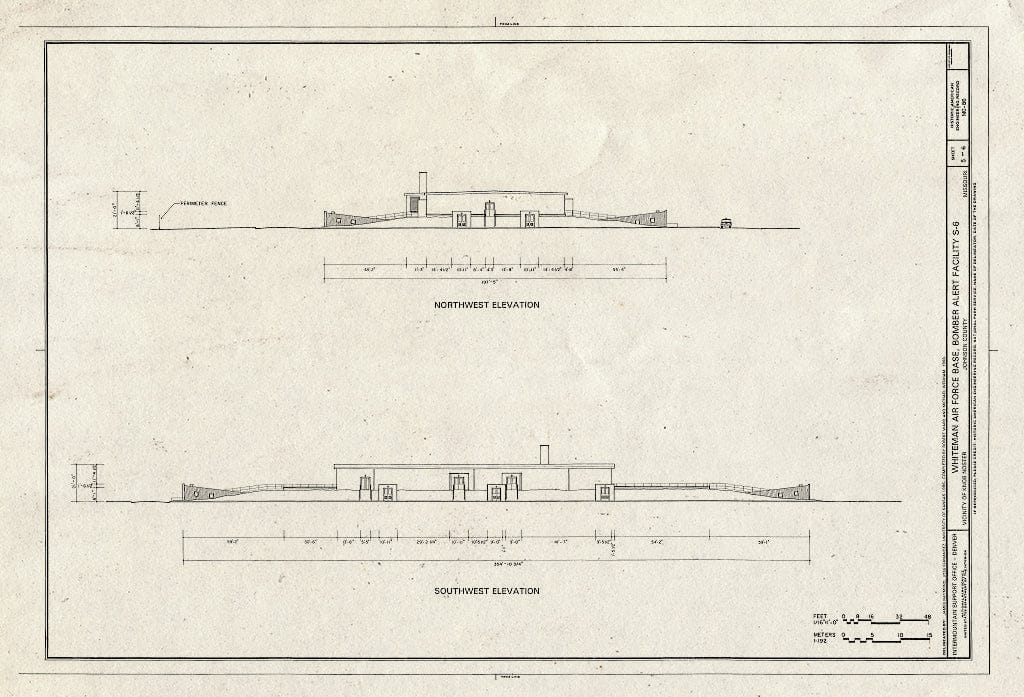 Blueprint HAER MO-86 (Sheet 5 of 6) - Whiteman Air Force Base, Bomber Alert Facility S-6, 1300 Alert Road, Knob Noster, Johnson County, MO