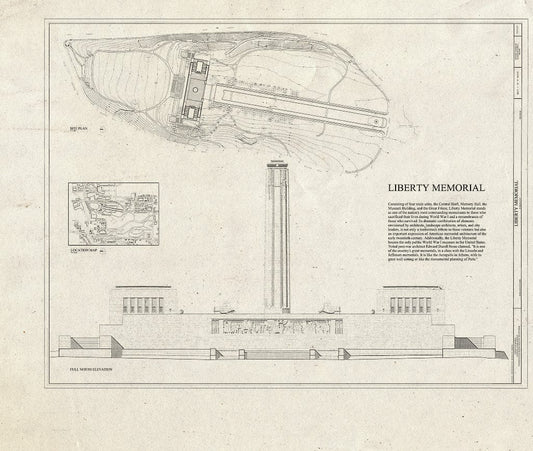 Blueprint HABS MO-1936 (Sheet 1 of 19) - Liberty Memorial, 100 West Twenty-Sixth Street, Kansas City, Jackson County, MO
