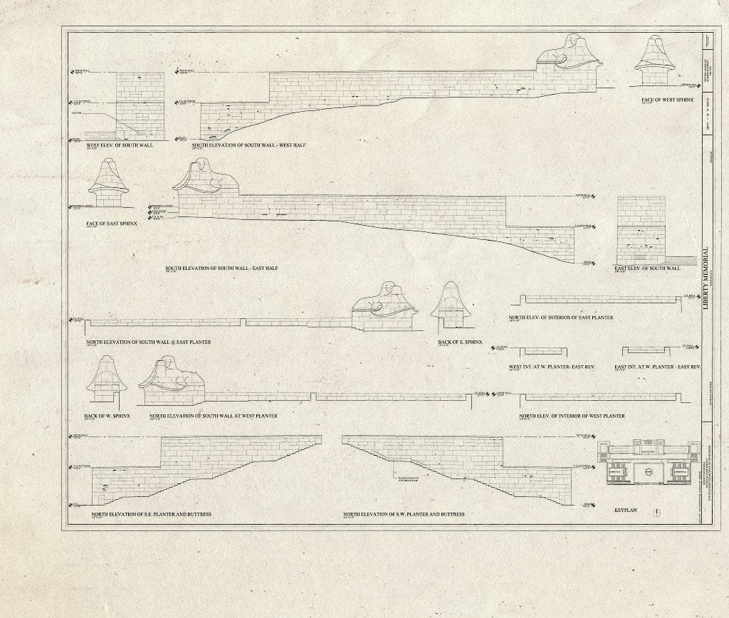 Blueprint HABS MO-1936 (Sheet 7 of 19) - Liberty Memorial, 100 West Twenty-Sixth Street, Kansas City, Jackson County, MO