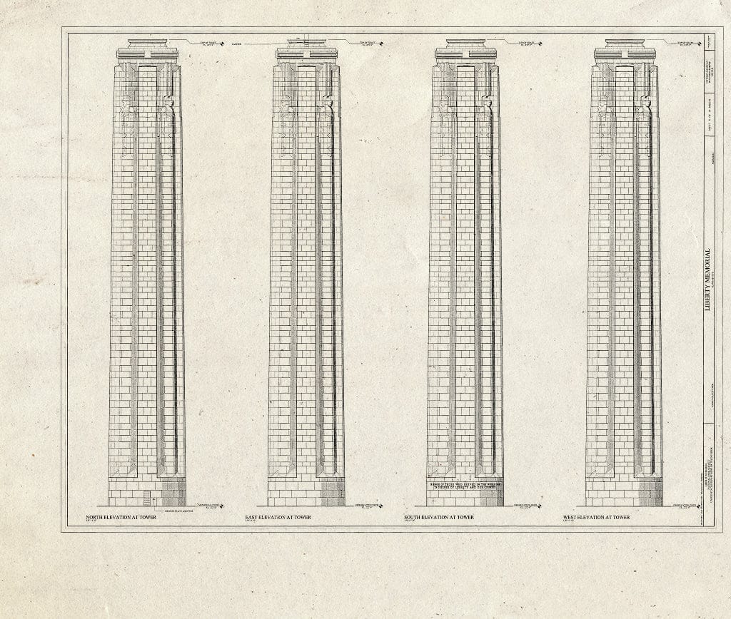 Blueprint HABS MO-1936 (Sheet 8 of 19) - Liberty Memorial, 100 West Twenty-Sixth Street, Kansas City, Jackson County, MO