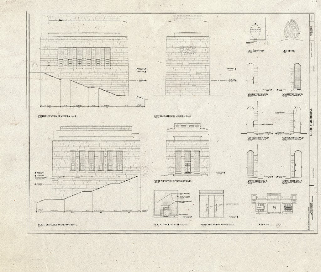 Blueprint HABS MO-1936 (Sheet 9 of 19) - Liberty Memorial, 100 West Twenty-Sixth Street, Kansas City, Jackson County, MO