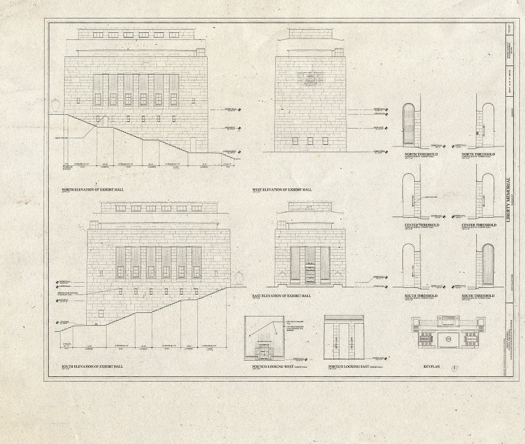 Blueprint HABS MO-1936 (Sheet 10 of 19) - Liberty Memorial, 100 West Twenty-Sixth Street, Kansas City, Jackson County, MO
