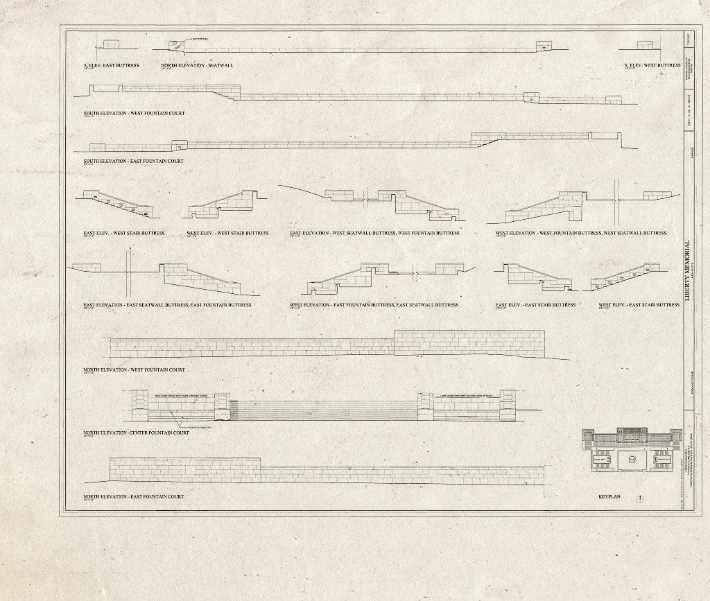 Blueprint HABS MO-1936 (Sheet 13 of 19) - Liberty Memorial, 100 West Twenty-Sixth Street, Kansas City, Jackson County, MO