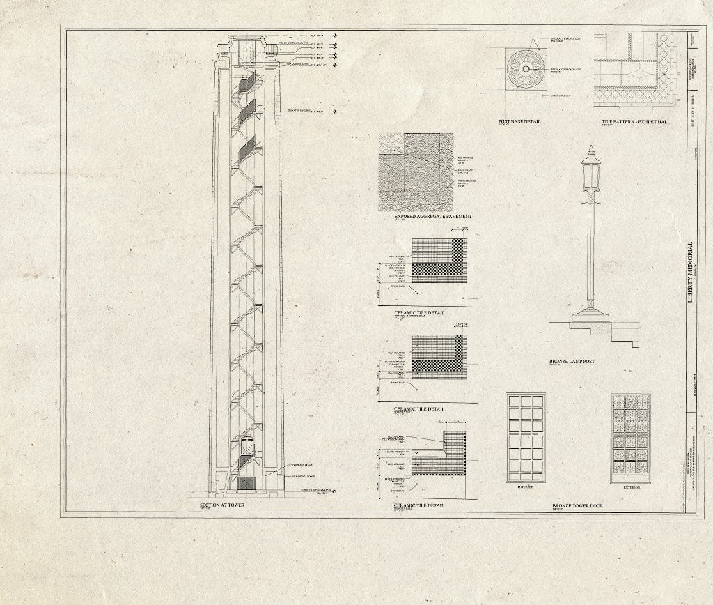 Blueprint HABS MO-1936 (Sheet 15 of 19) - Liberty Memorial, 100 West Twenty-Sixth Street, Kansas City, Jackson County, MO