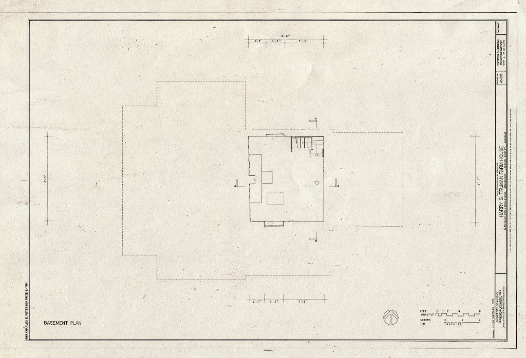 Blueprint HABS MO-1937 (Sheet 4 of 12) - Harry S. Truman Farm Home, 12302 Blue Ridge Boulevard, Grandview, Jackson County, MO