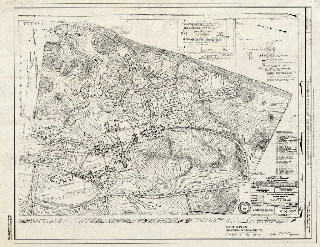 Blueprint Master Plan - U.S. Veterans Hospital, Jefferson Barracks, VA Medical Center, Jefferson Barracks Division1 Jefferson Barracks Drive, Saint Louis, Independent City, MO