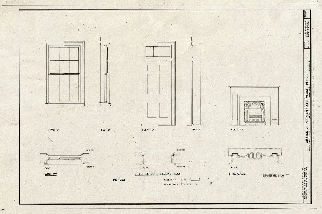 Blueprint HABS Miss,1-Natch,32- (Sheet 8 of 8) - Johnson & McCallum Houses, 210-212 State Street, Natchez, Adams County, MS
