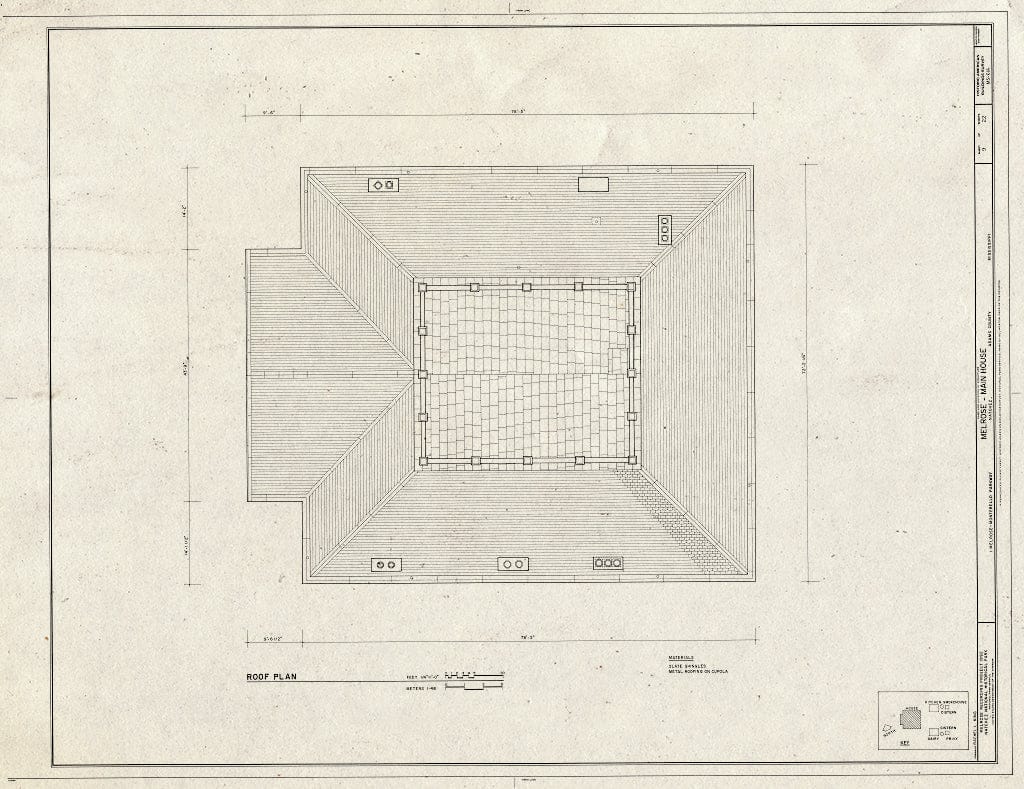 Blueprint HABS Miss,1-Natch.V,12A- (Sheet 9 of 22) - Melrose, Main House, 1 Melrose-Montebello Parkway, Natchez, Adams County, MS