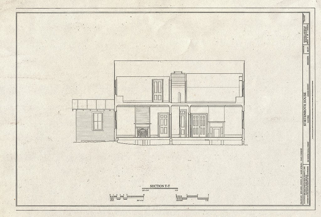 Historic Pictoric : Blueprint HABS MS-271 (Sheet 6 of 7) - Stietenroth House, 504 South Canal Street, Natchez, Adams County, MS