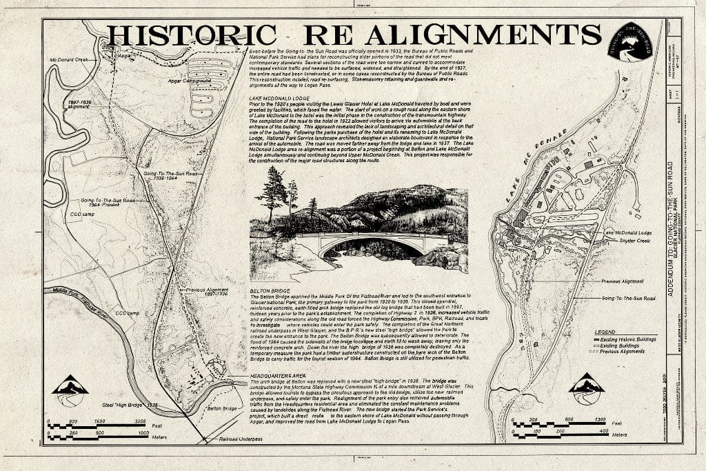 Historic Pictoric : Blueprint HAER Mont,15-WEGLA,5- (Sheet 1 of 3) - Going-to-The-Sun Road, West Glacier, Flathead County, MT
