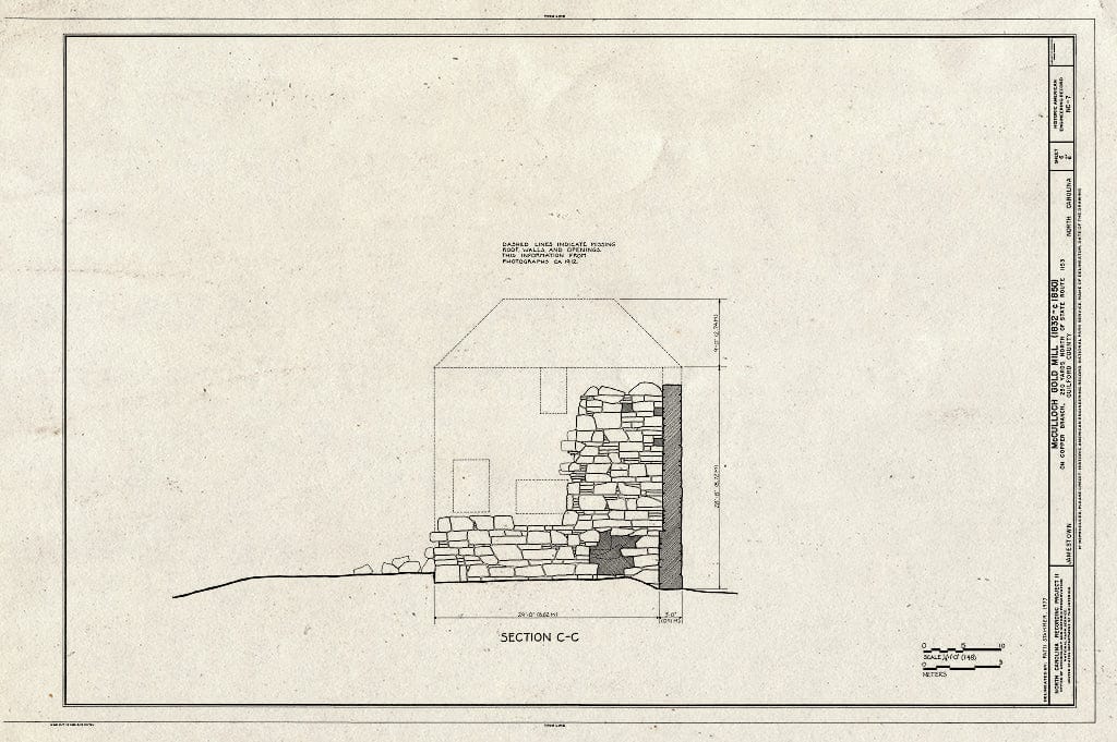 Historic Pictoric : Blueprint HAER NC,41-JAMTO.V,1- (Sheet 6 of 6) - McCulloch Gold Mill, Copper Branch, North of State Route 1153, Jamestown, Guilford County, NC