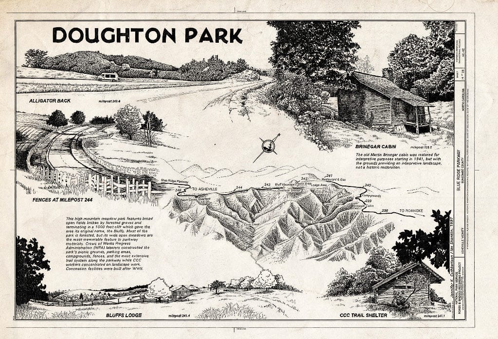 Historic Pictoric : Blueprint HAER NC,11-ASHV.V,2- (Sheet 14 of 28) - Blue Ridge Parkway, Between Shenandoah National Park & Great Smoky Mountains, Asheville, Buncombe County, NC