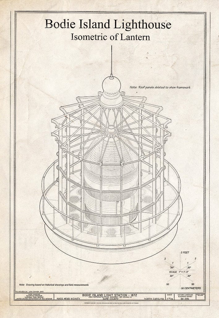 Historic Pictoric : Blueprint HABS NC-395 (Sheet 7 of 36) - Bodie Island Light Station, Off Highway 12, Nags Head, Dare County, NC