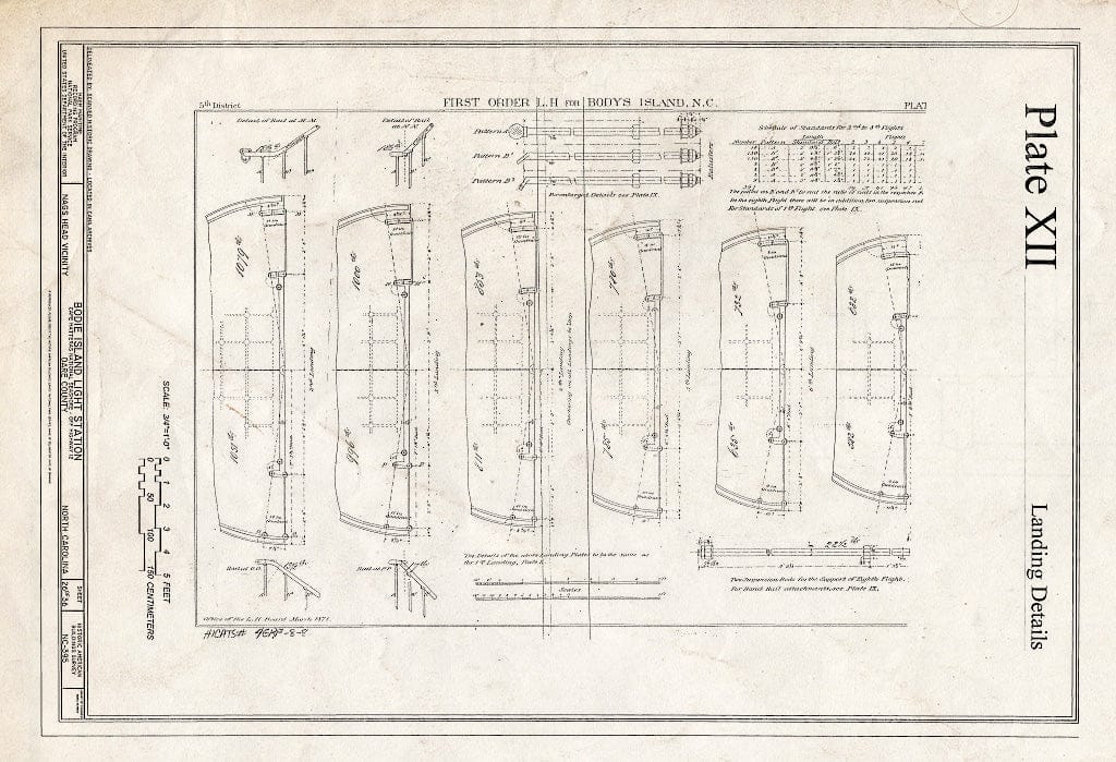Historic Pictoric : Blueprint HABS NC-395 (Sheet 26 of 36) - Bodie Island Light Station, Off Highway 12, Nags Head, Dare County, NC