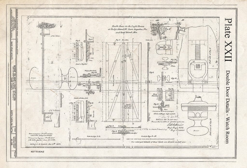 Historic Pictoric : Blueprint HABS NC-395 (Sheet 36 of 36) - Bodie Island Light Station, Off Highway 12, Nags Head, Dare County, NC